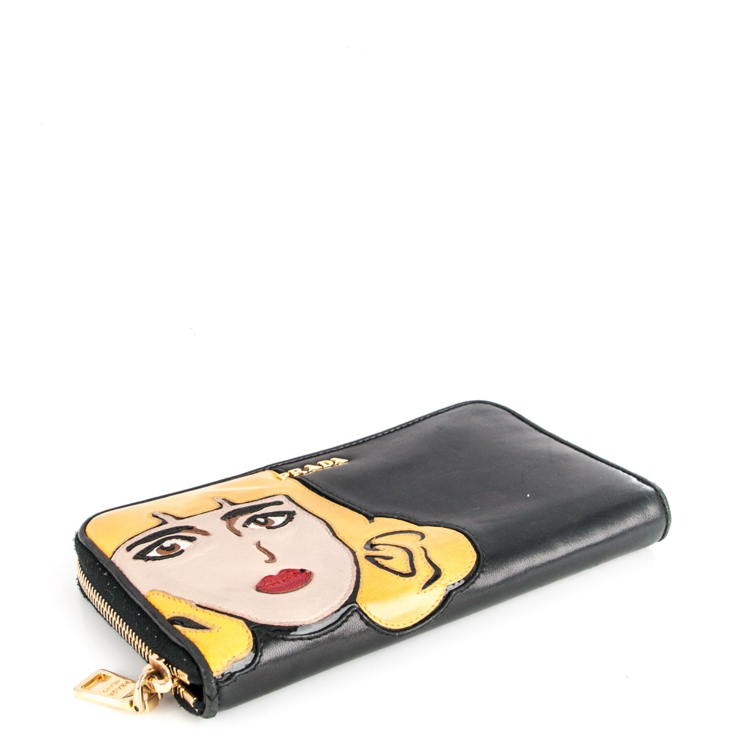 Prada Nappa Pop Girl Zip Around Wallet Nero Black 4 of 6