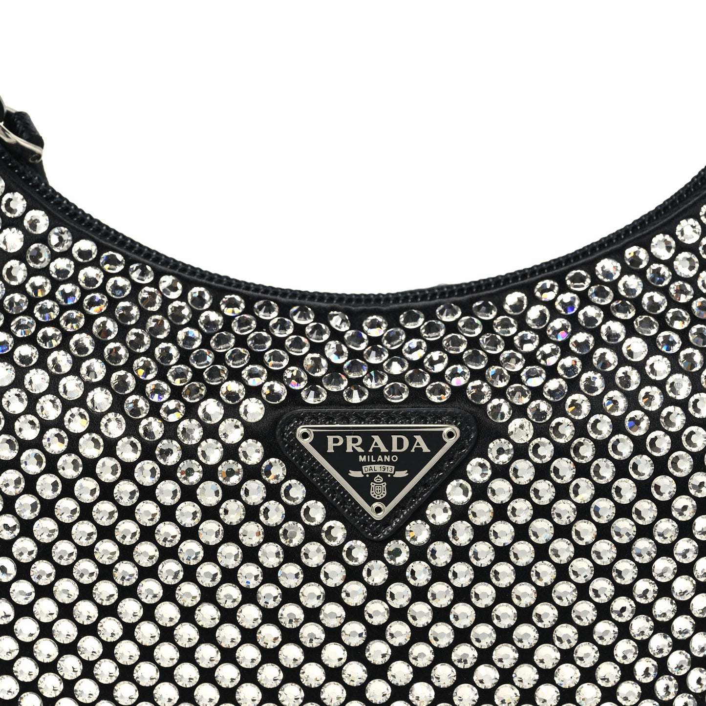 Satin Crystal Mini Re-Edition 2000 Bag Cristal