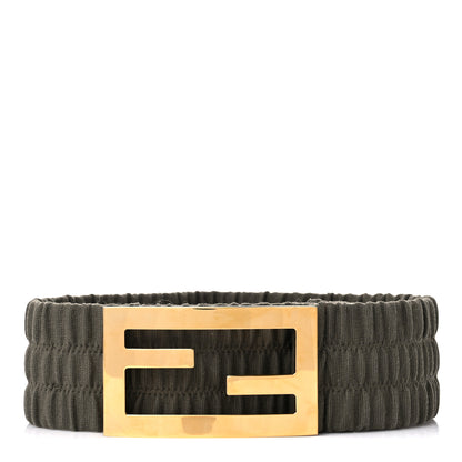 Fendi Canvas Maxi FF Stretch Belt 75 30 Grey 1 of 4