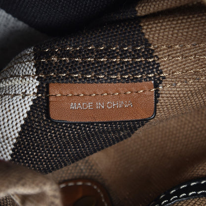 Burberry Canvas Mega Check Small Bucket Tan 8 of 8