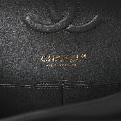 Chanel Lambskin Quilted Medium Double Flap Dark Grey 6 of 10