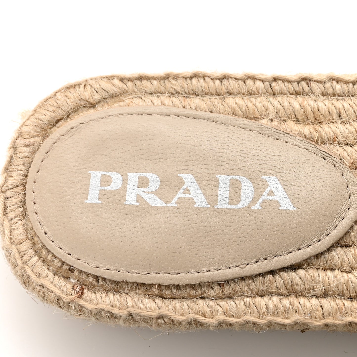 Raffia Triangle Logo Crochet 20mm Espadrille Sandals 39 White Black