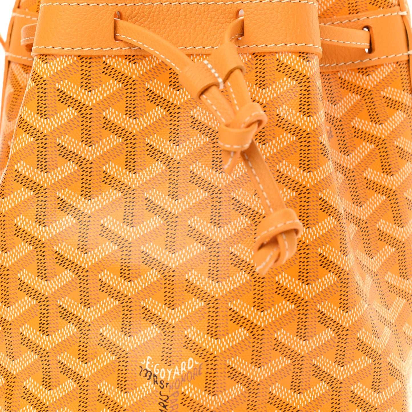 Goyardine Petit Flot Bucket Bag PM Yellow