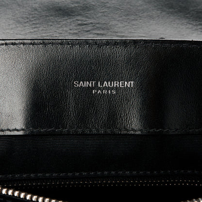 Saint Laurent Calfskin Y Quilted Monogram Medium Loulou Chain Satchel Black 6 of 11