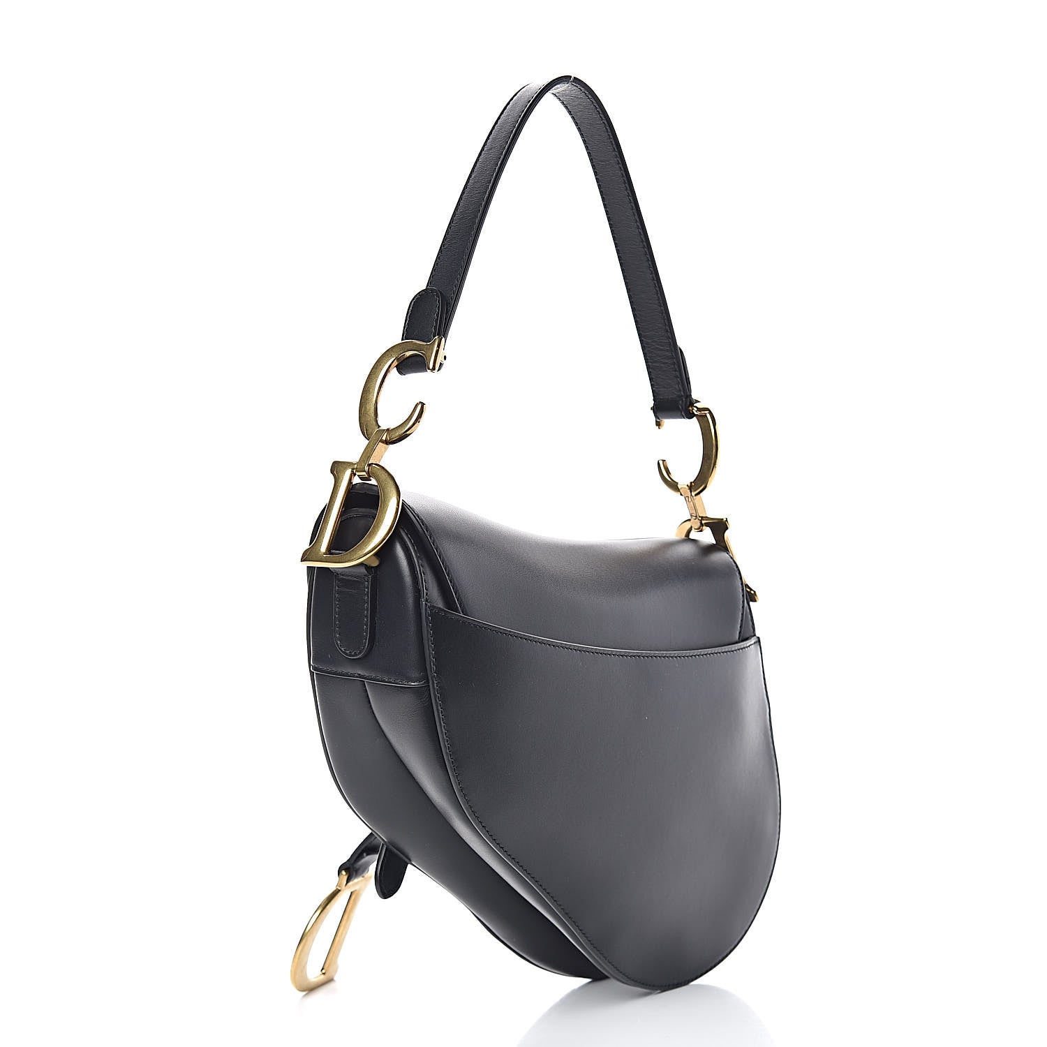 Christian Dior Calfskin Saddle Bag Black 3 of 10