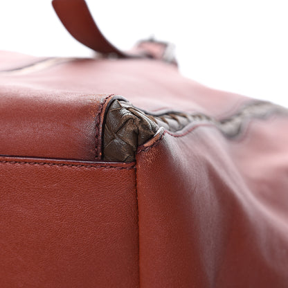 Bottega Veneta Calfskin Nappa Intrecciato Tote Brique Flamingo Truffle 18 of 23