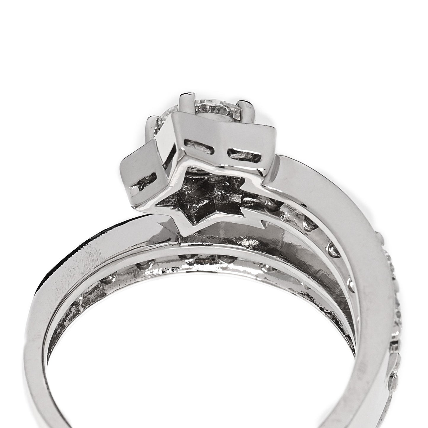 Platinum Diamond 1.50ctw Shooting Star Ring  53 6.5