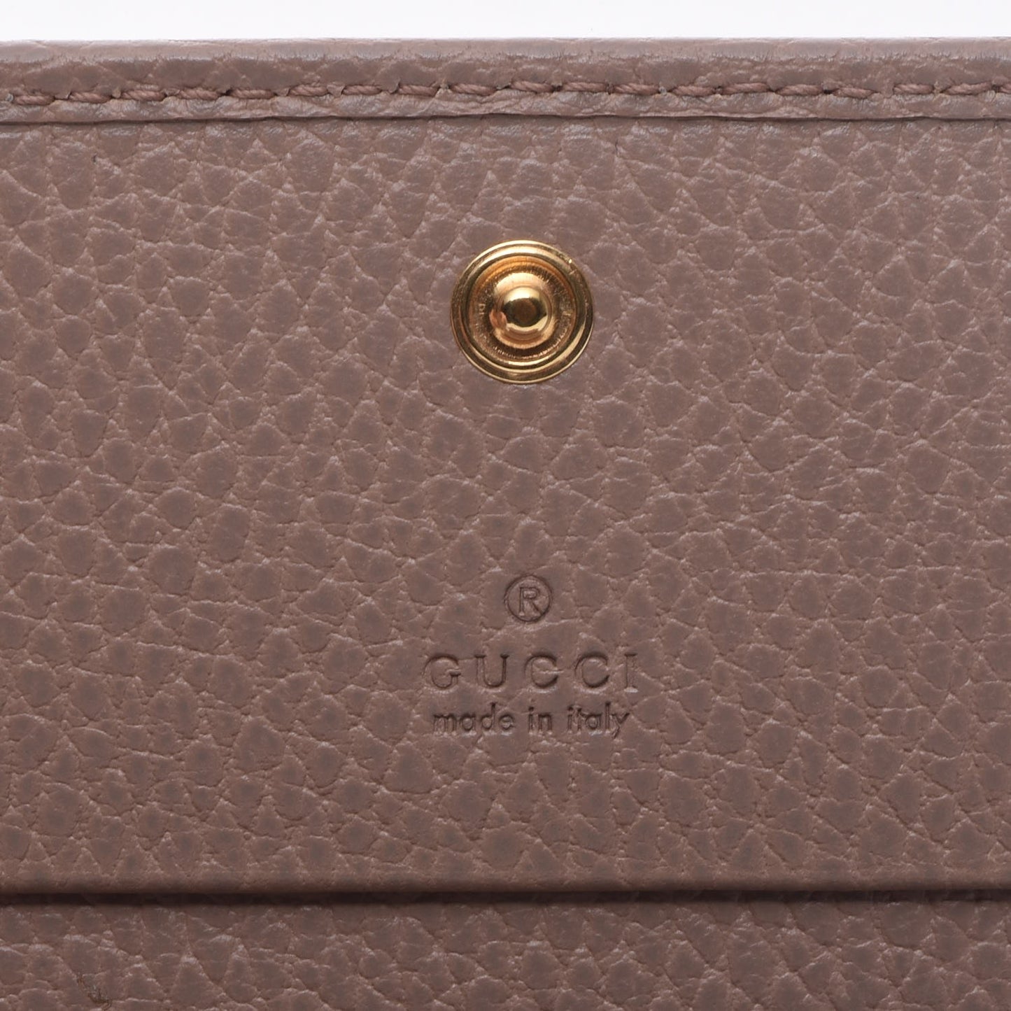 Pebbled Calfskin GG Marmont Card Case Porcelain Rose
