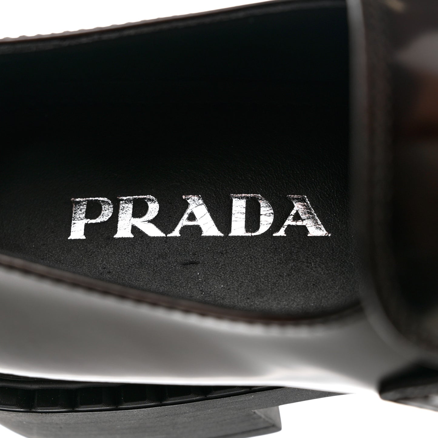 Spazzolato Metal Triangle Logo 50mm Loafers 40.5 Bruciatio Fume