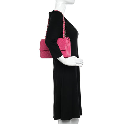 Chanel Lambskin Quilted Medium Double Flap Pink 2 of 15