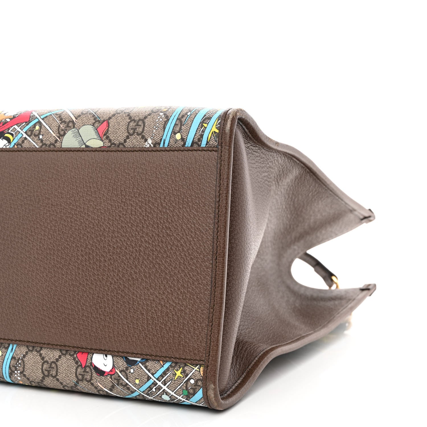 Gucci X DISNEY GG Supreme Monogram Donald Duck Retro Interlocking G Shopping Tote Beige Multicolor New Acero 10 of 11