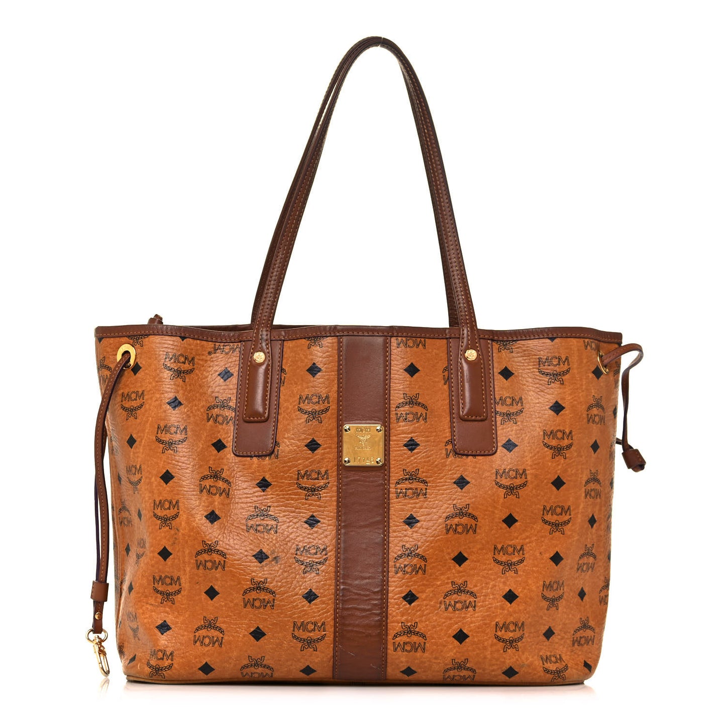 Visetos Medium Liz Reversible Shopper Tote Cognac