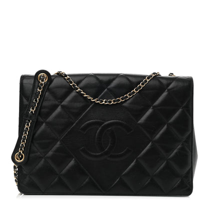 Chanel Lambskin Quilted Medium Diamond CC Flap Black 1 of 12