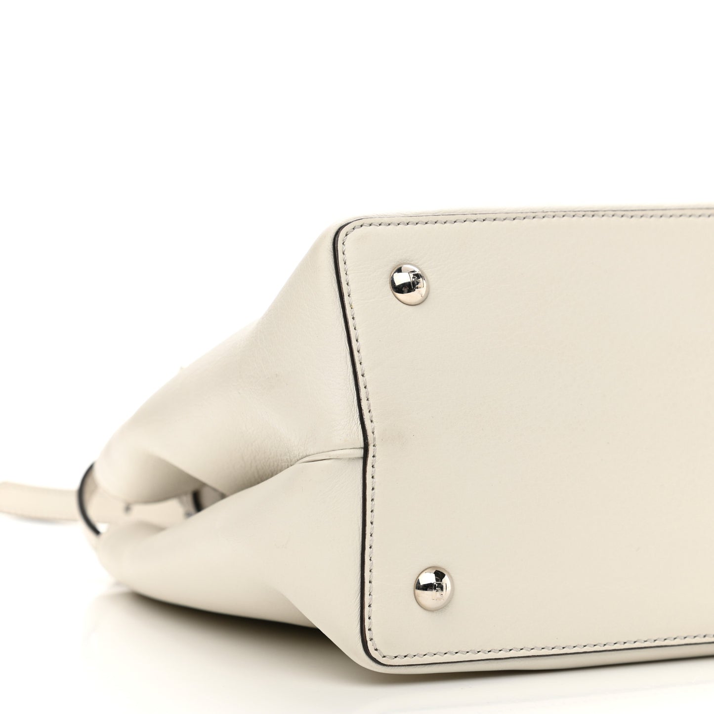Calfskin PVC Flower Studs Petite 2Jours Tote White Ice Multicolor