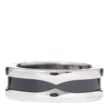 Bulgari Sterling Silver Ceramic Save The Children One-Band Ring 52 6 1 of 7