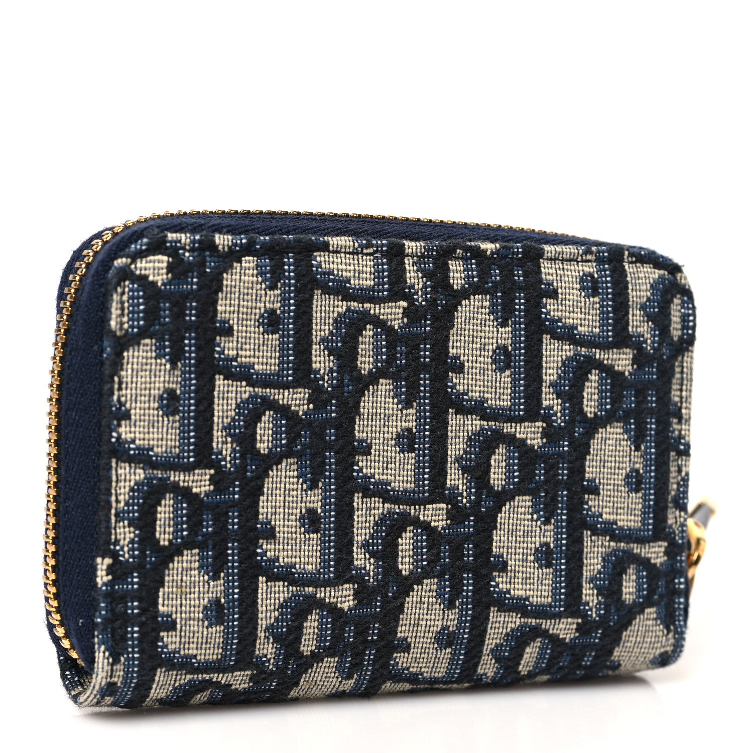 Christian Dior Oblique 30 Montaigne Voyageur Coin Purse Blue 3 of 9