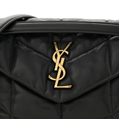 Saint Laurent Lambskin Quilted Small Loulou Puffer Monogram Chain Satchel Black 8 of 10