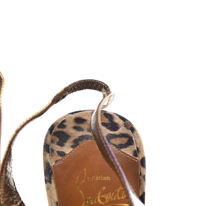 Christian Louboutin PVC Suede Winter Trash 150 Pumps 37.5 Leopard 12 of 14