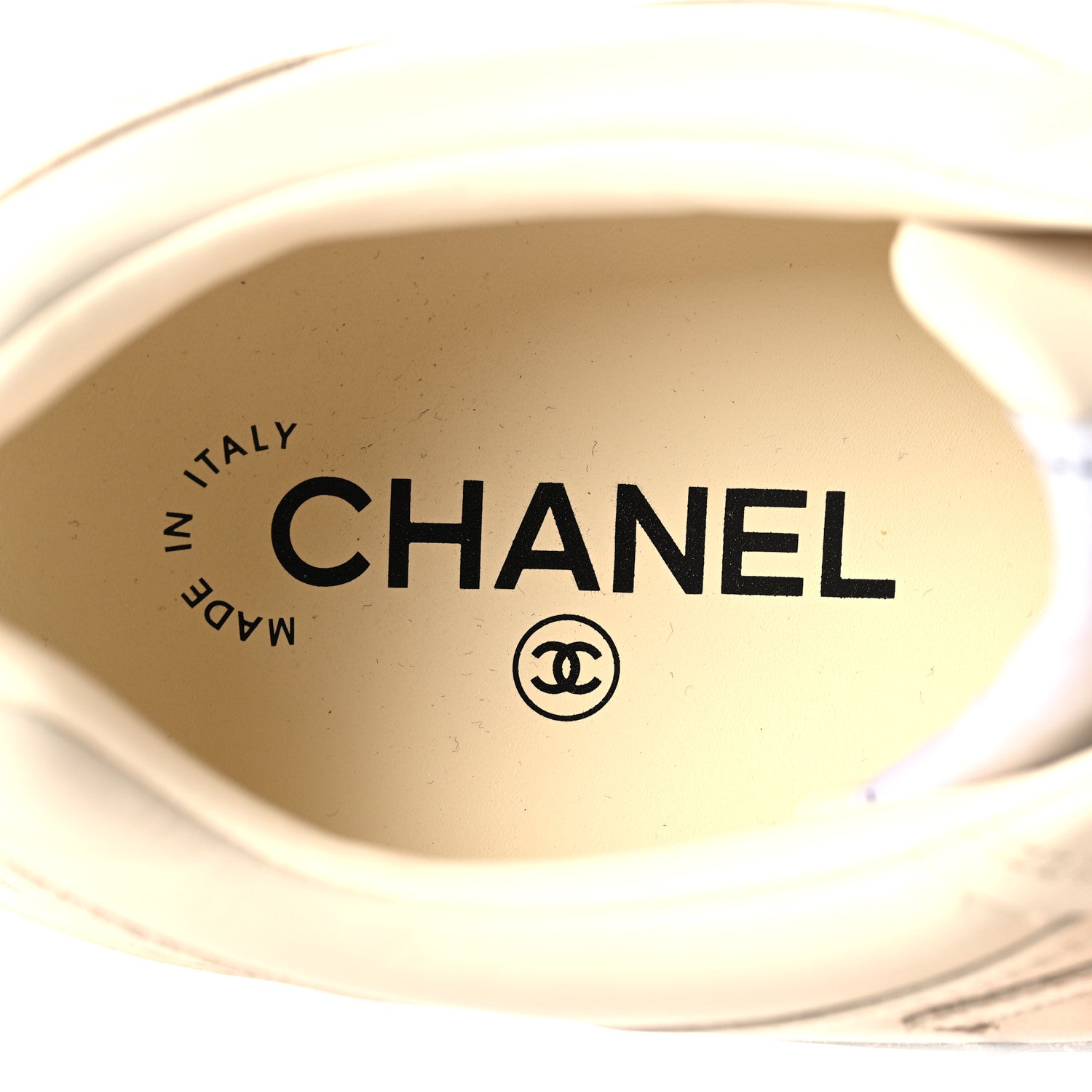 Chanel Printed Calfskin Womens CC Logo Sneakers 38 Beige 8 of 9