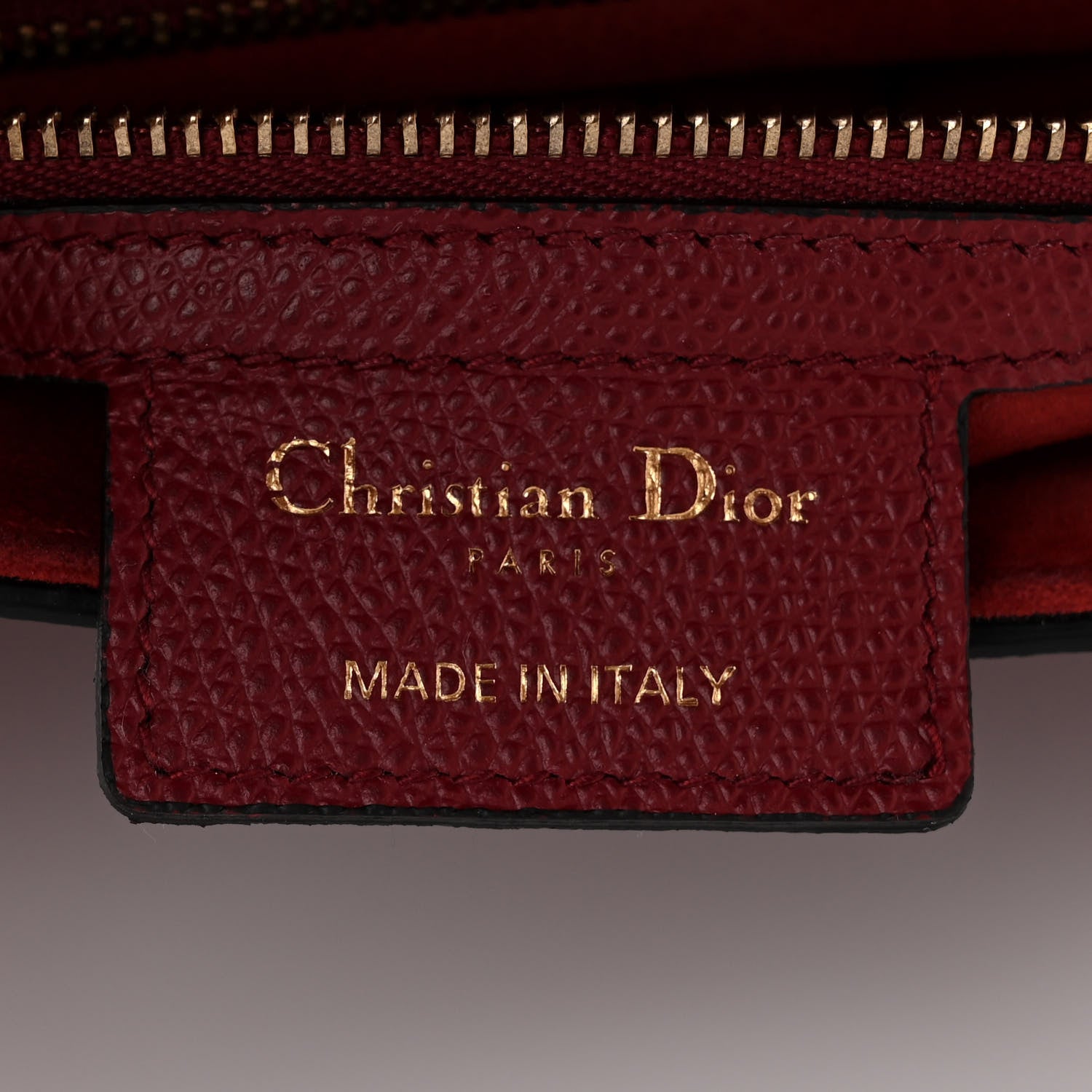 Christian Dior Grained Calfskin Saddle Bag Red 6 of 10