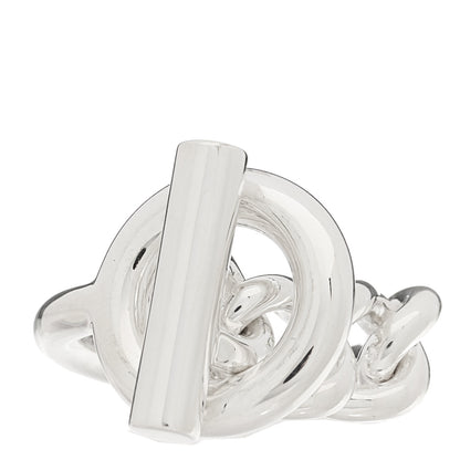 Hermes Sterling Silver GM Croisette Ring 57 8 1 of 6