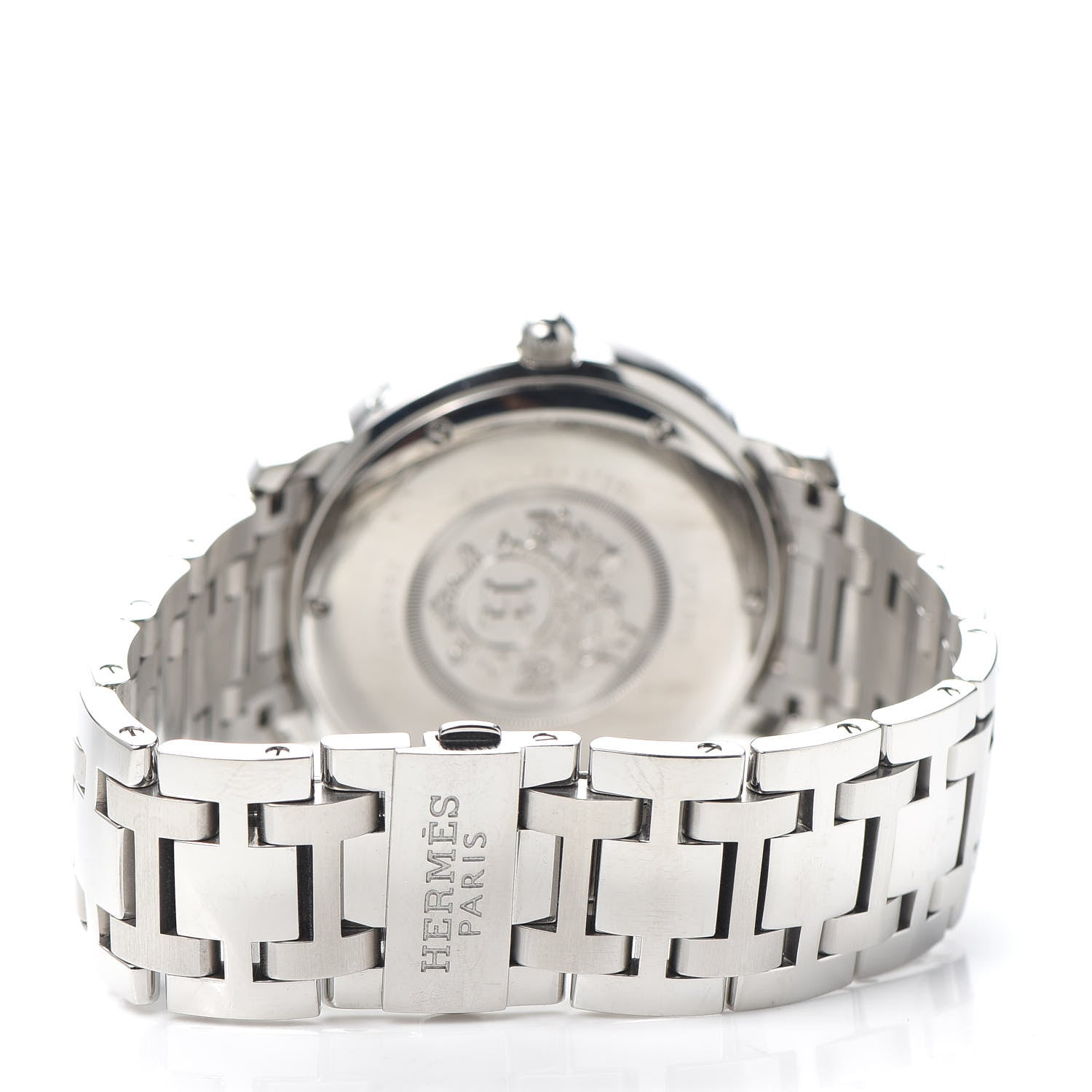 Hermes Stainless Steel 39mm Clipper Automatic Watch White 3 of 6