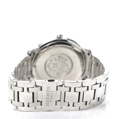 Hermes Stainless Steel 39mm Clipper Automatic Watch White 3 of 6