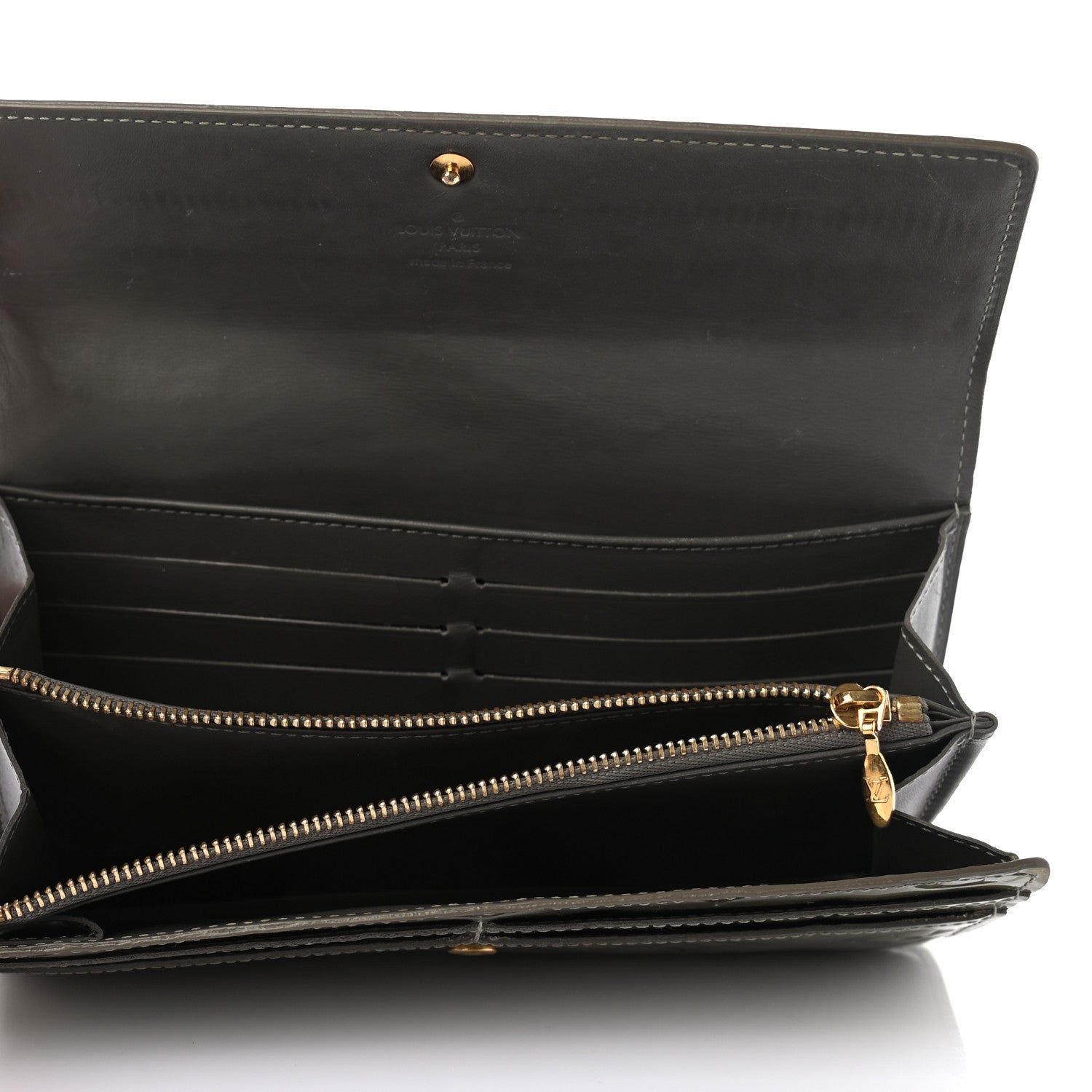 Louis Vuitton Vernis Sarah Wallet Gris Art Deco 5 of 8