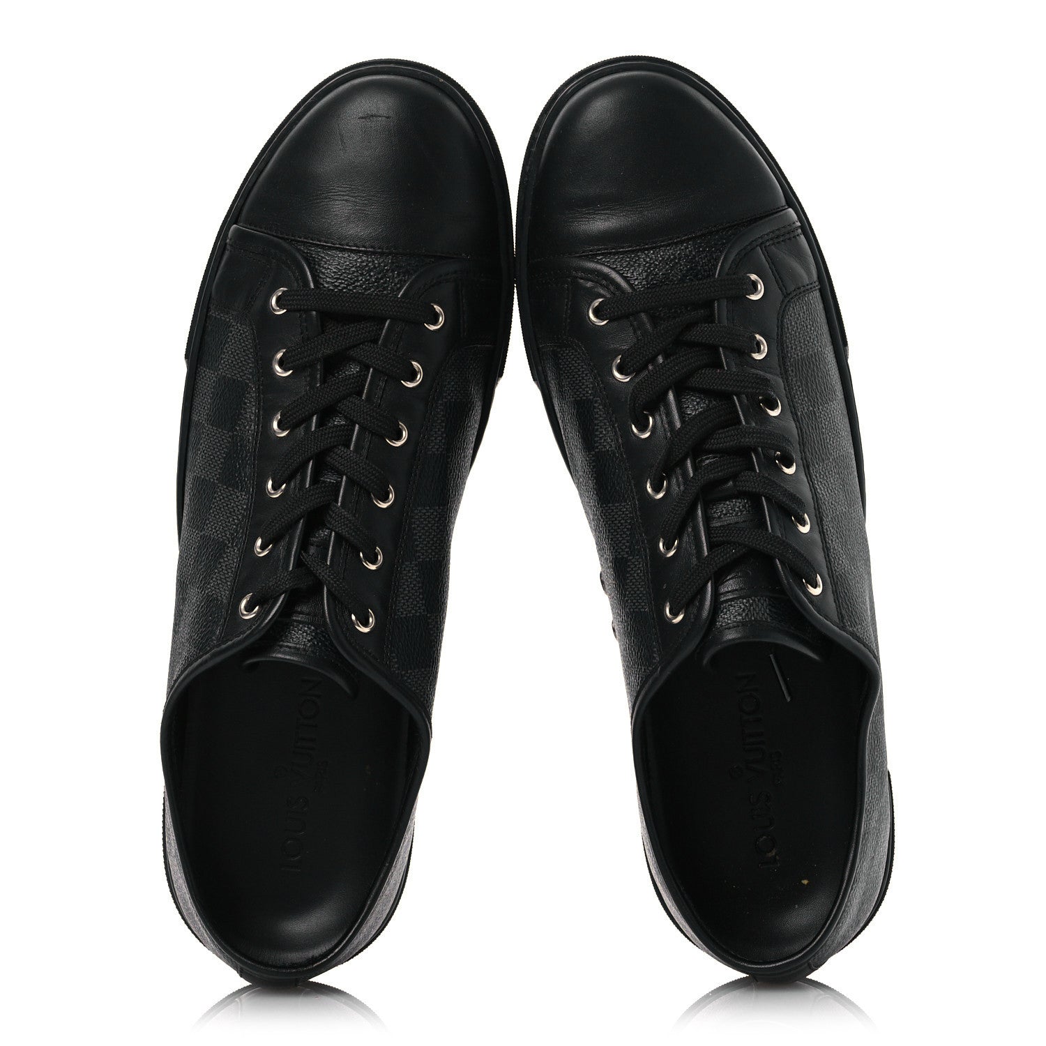 Louis Vuitton Calfskin Damier Graphite Sneakers 7.5 2 of 13