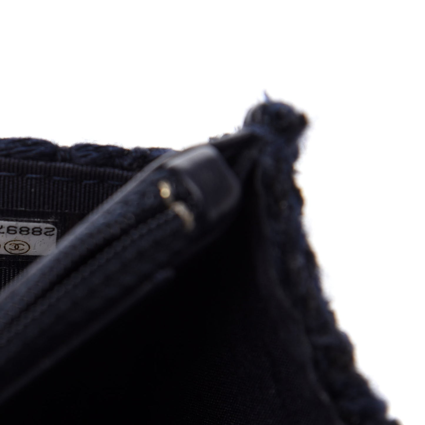 Wool Tweed Lambskin Quilted Chanel 19 Wallet On Chain WOC Blue Black