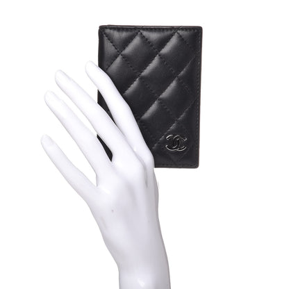 Chanel Lambskin Quilted Card Holder Wallet Black 2 of 11