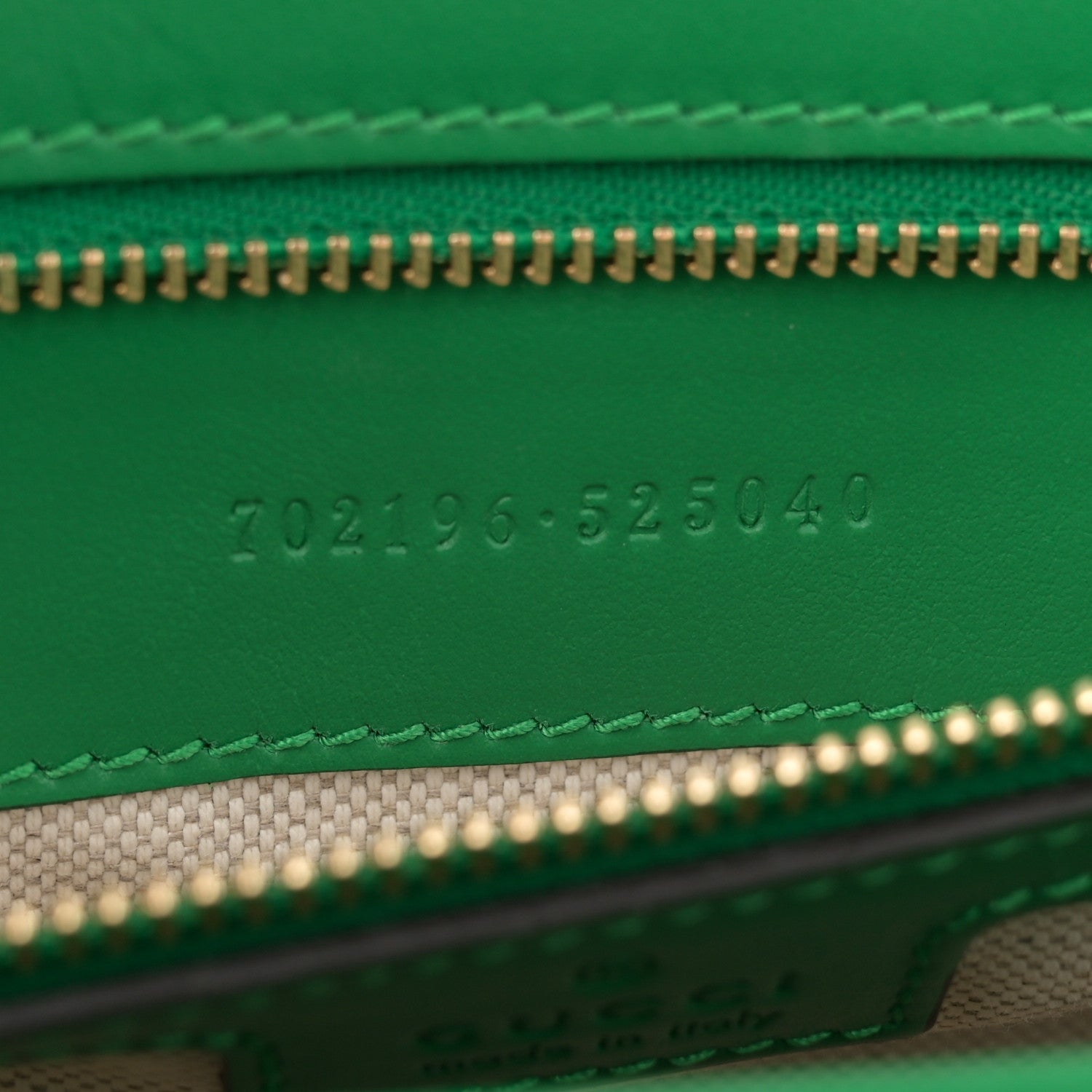 Gucci Calfskin GG Matelasse Large Slim Chain Shoulder Bag Spring Green Natural 7 of 10