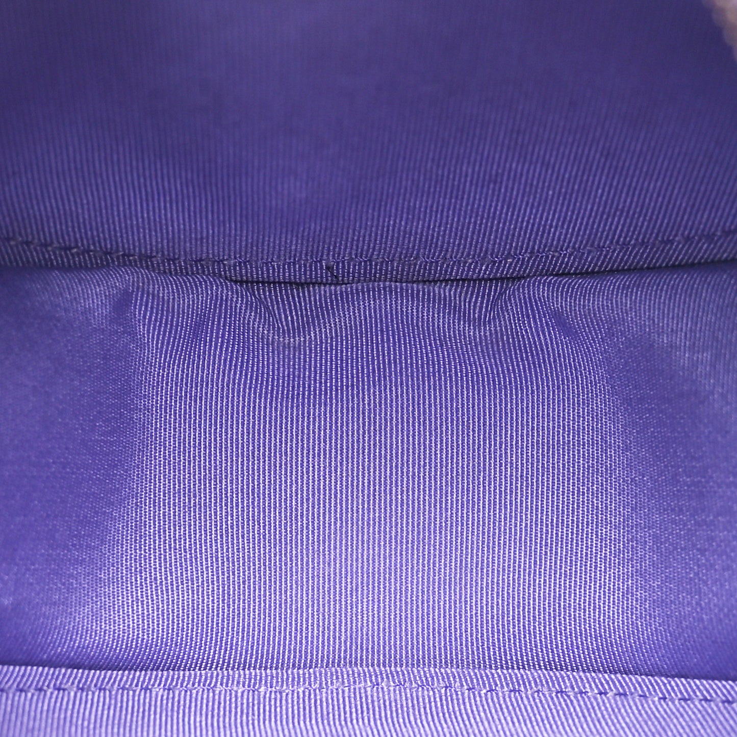 Caviar Quilted Round Clutch With Chain Purple