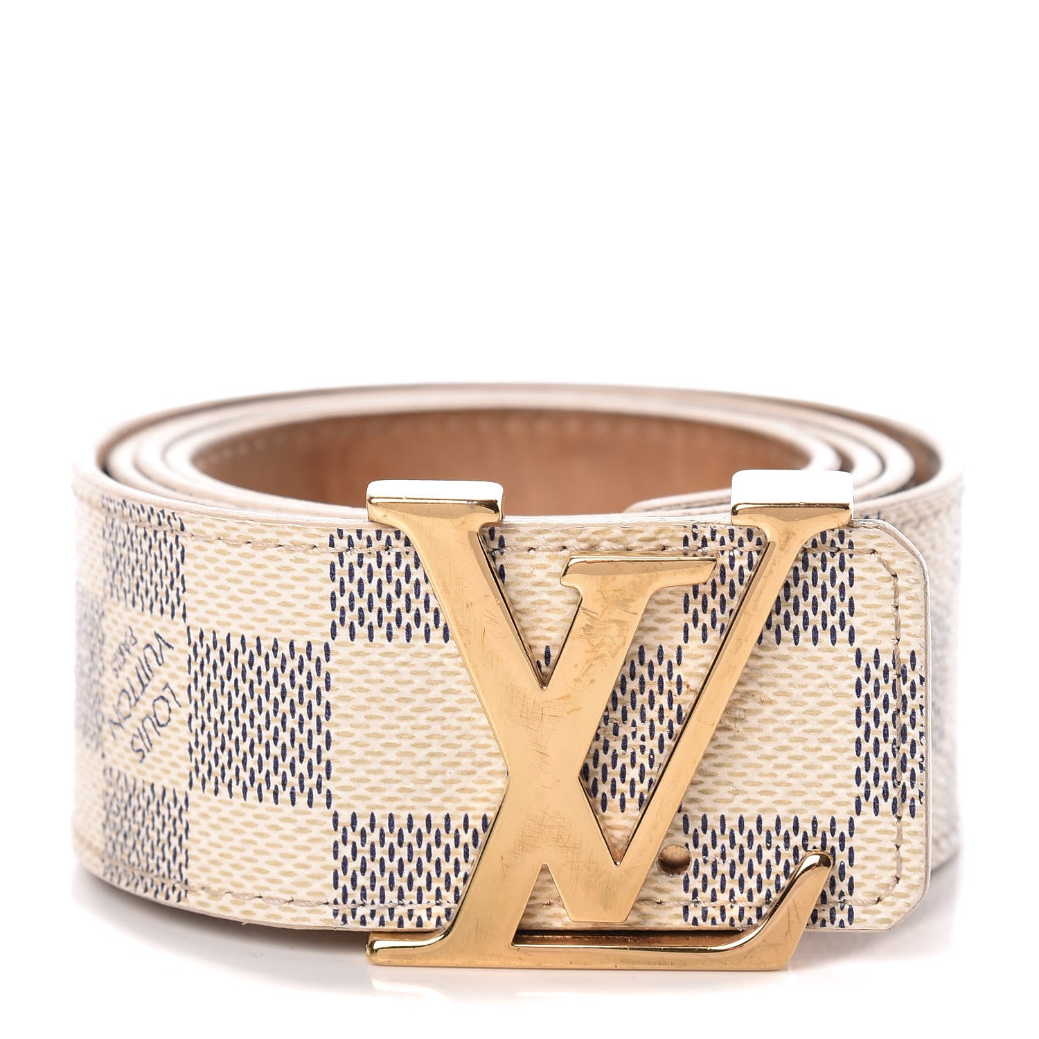 Louis Vuitton Damier Azur LV Initiales Belt 90 36 1 of 11