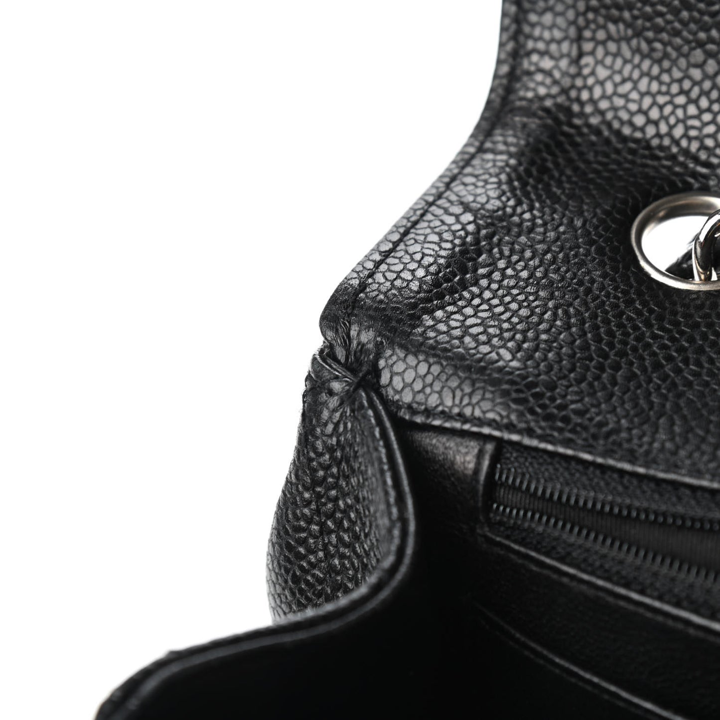 Caviar Quilted Jumbo Single Flap Black