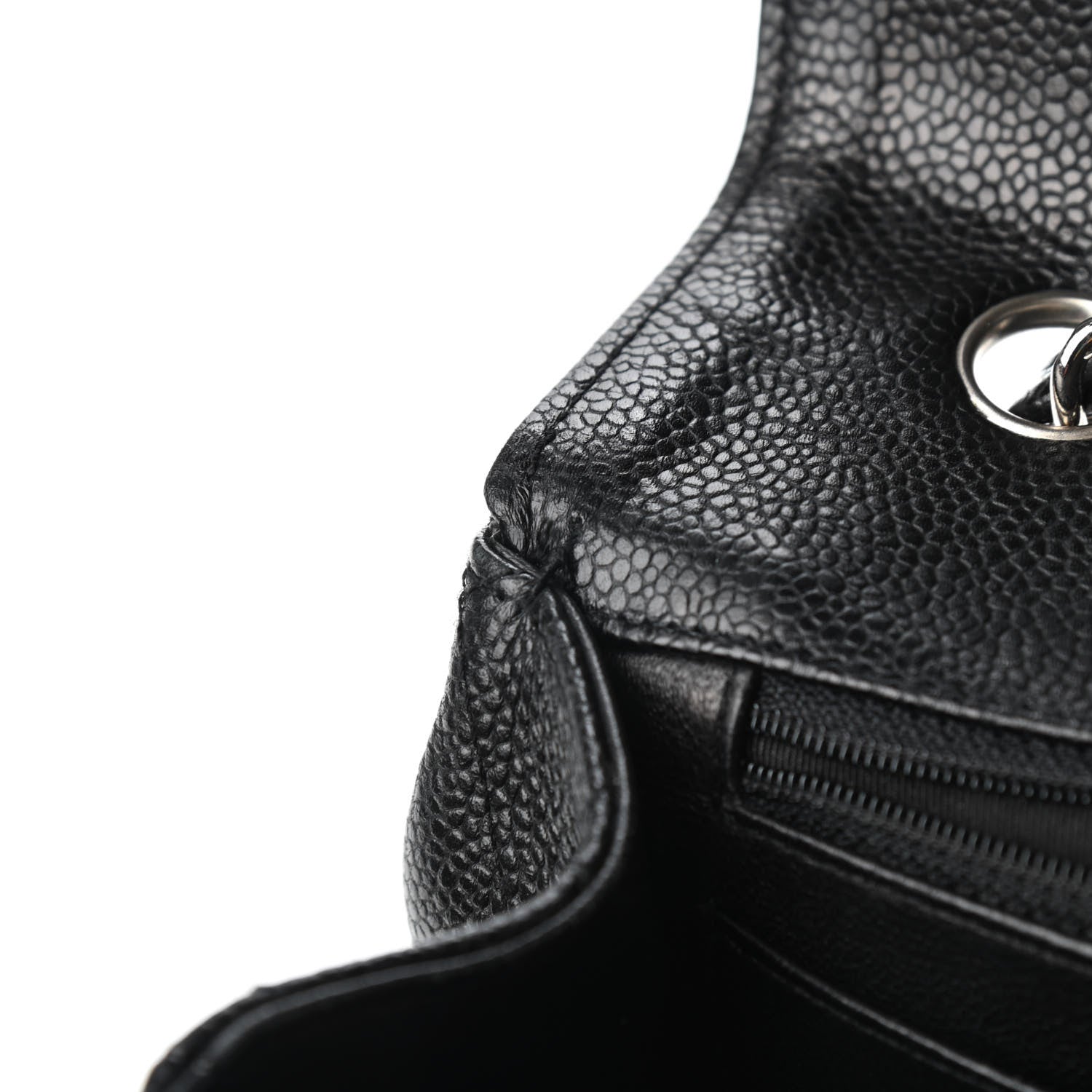 Chanel Caviar Quilted Jumbo Single Flap Black 14 of 19