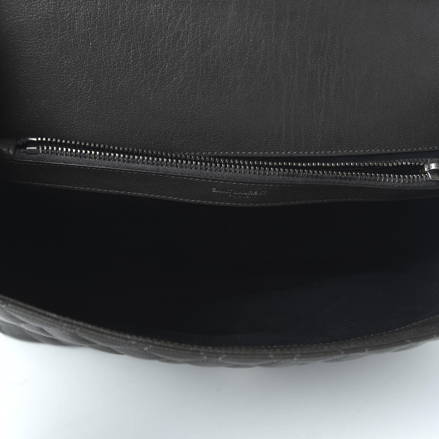 Saint Laurent Sheepskin Matelasse Chevron Monogram Large College Satchel Dark Anthracite 5 of 9