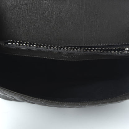 Saint Laurent Sheepskin Matelasse Chevron Monogram Large College Satchel Dark Anthracite 5 of 9