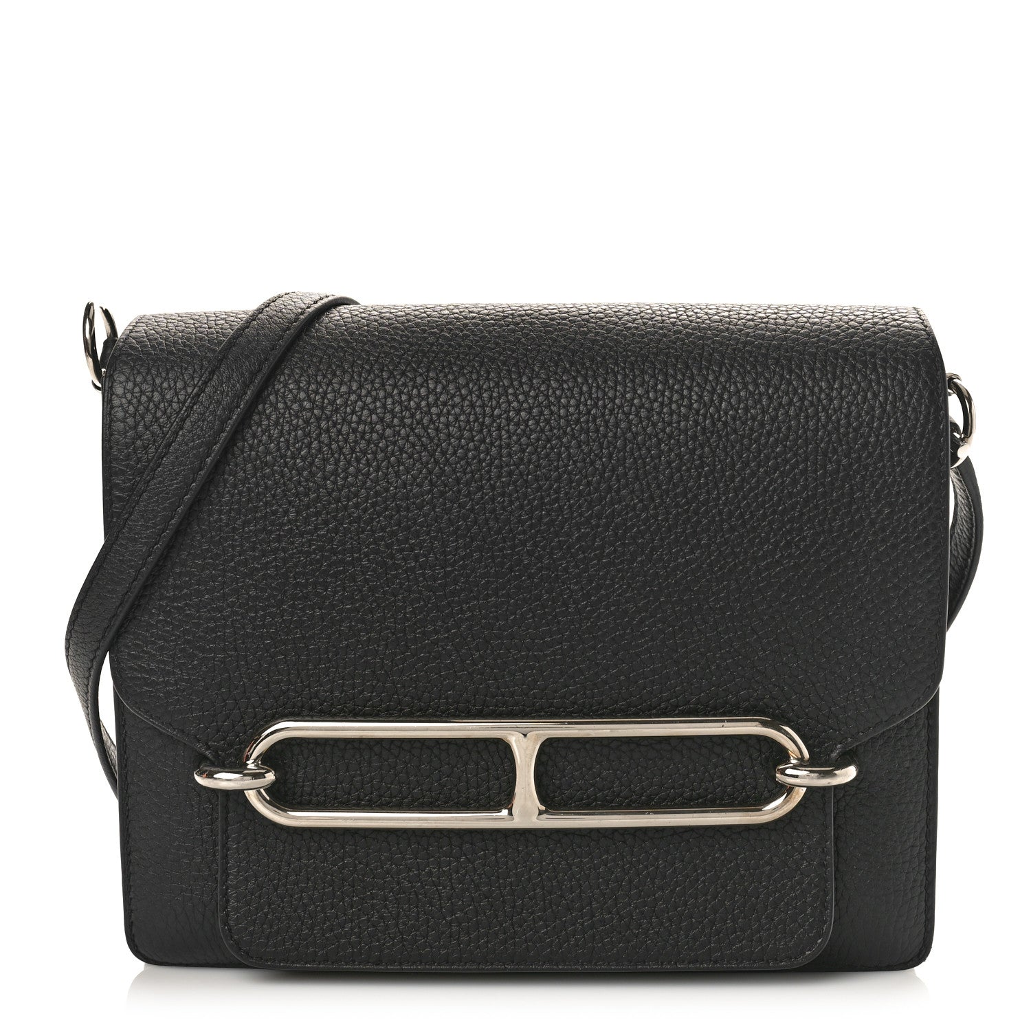 Hermes Taurillon Clemence Sac Roulis 23 Black 1 of 10