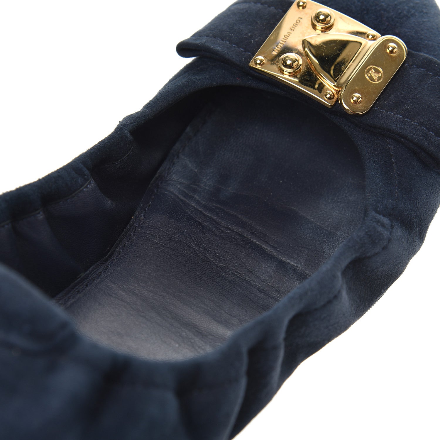 Louis Vuitton Suede S-Lock Ballerina Flats 39 Marine 12 of 17