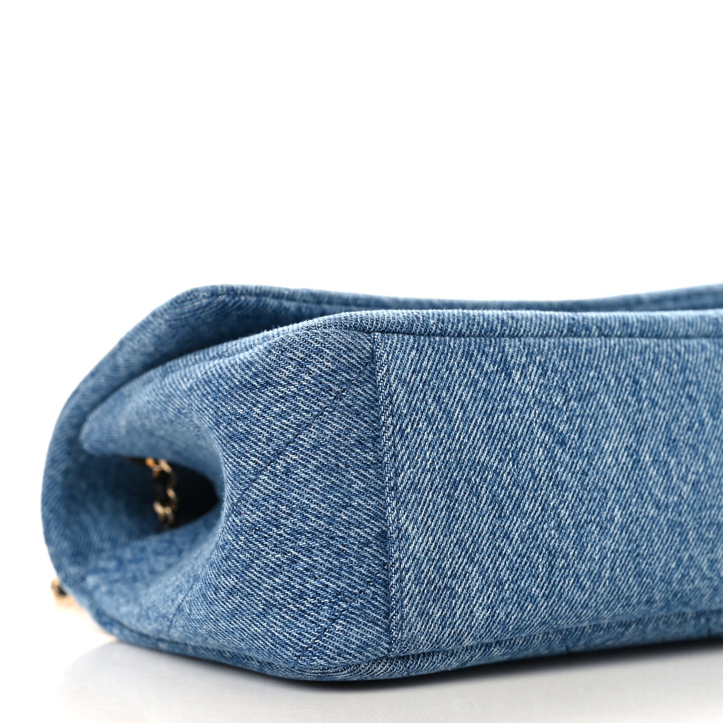 Denim Quilted Eyes On You Flap Blue