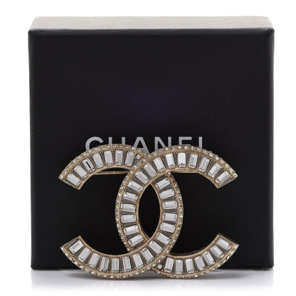 Chanel Baguette Crystal CC Brooch Gold 5 of 5