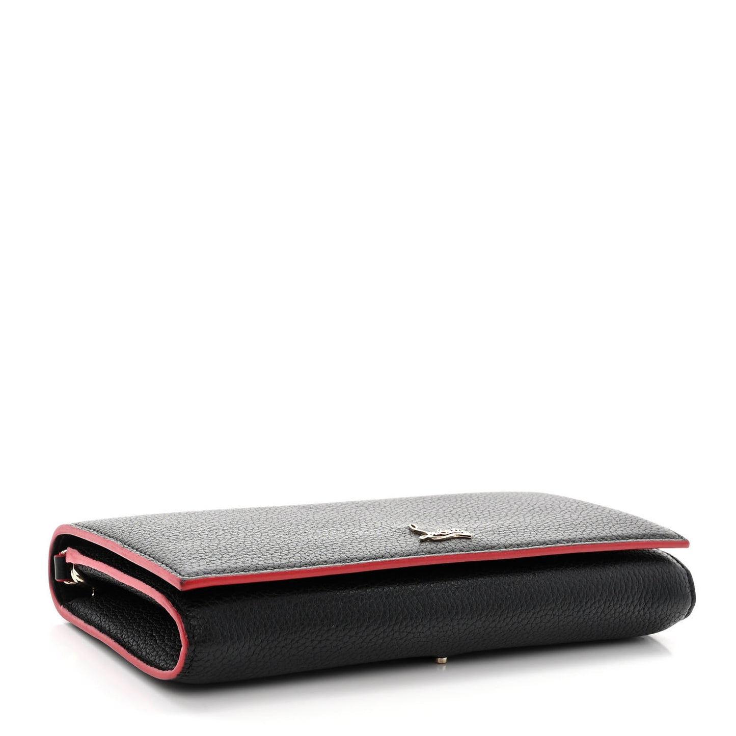 Calfskin Boudoir Chain Wallet Black