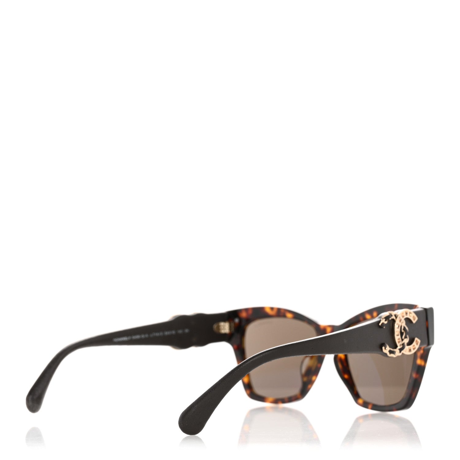 Chanel Acetate Lambskin CC Sunglasses 5456-Q-A Tortoise 4 of 9