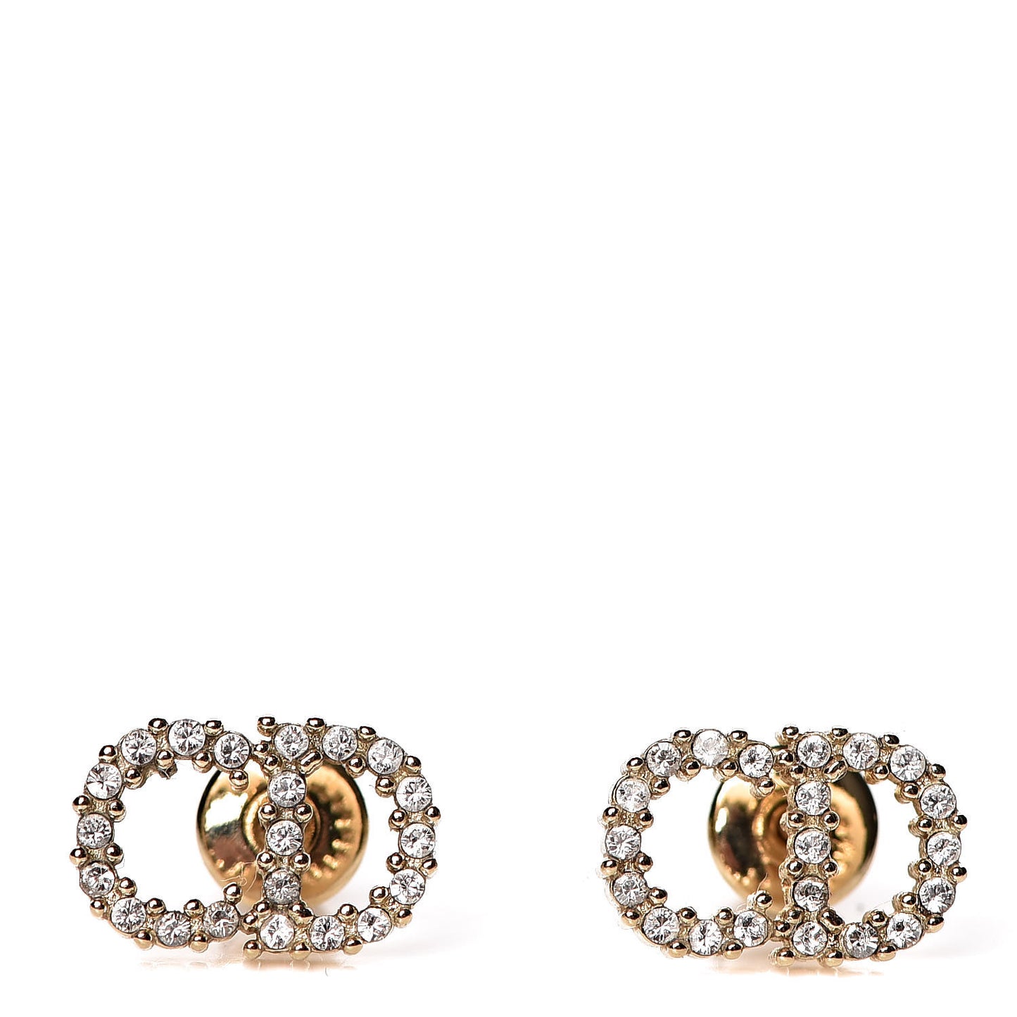 Crystal Clair D Lune Earrings Gold