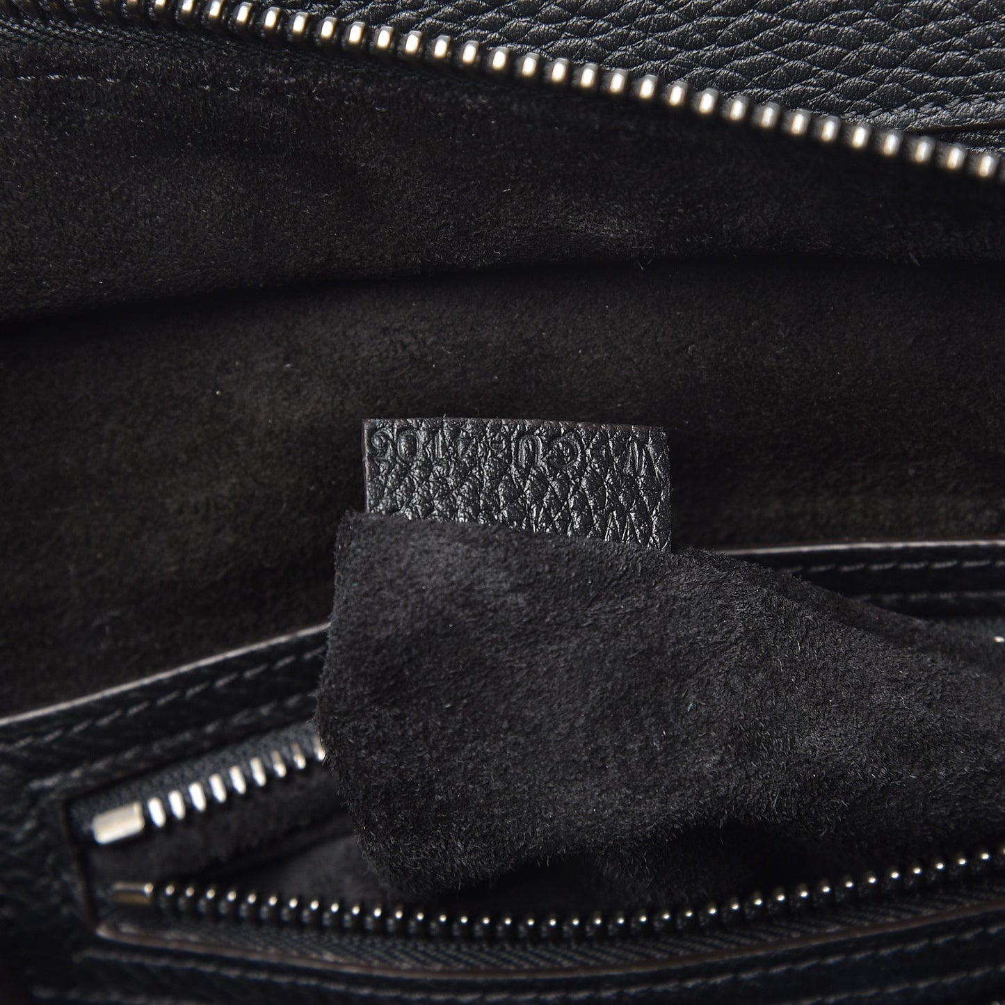 Drummed Calfskin Micro Luggage Black