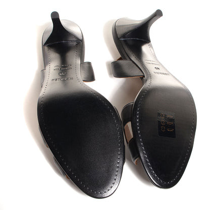 Hermes Nappa Leather Night 70 Slingback Heels 40 Black 6 of 6