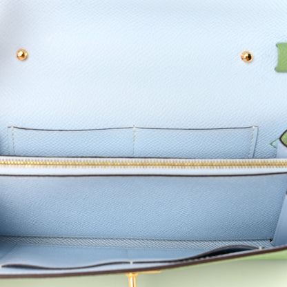 Hermes Epsom Kelly Wallet To Go Vert Criquet Blue Brume 4 of 6