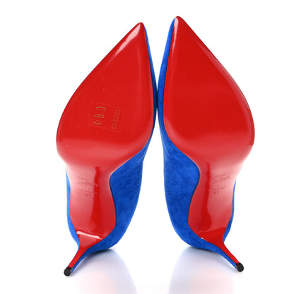Christian Louboutin Suede Pailette Pigalle Follies 85 Pumps Cyclades 41 5 of 8