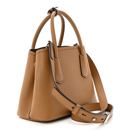 Prada Vitello Daino Soft Mini Double Bag Caramel 3 of 11
